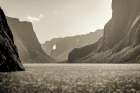 Western Brook Pond Sepia Art Print