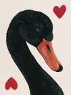 Swan of Hearts Art Print