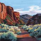 Red Earth Scenery Late Afternoon Art Print