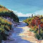 Breezy Beach Pathway Art Print