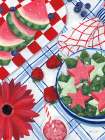 Celebrate in Red White and Blue Art Print
