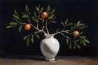 Orange Branches Still Life Art Print