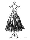 Couture Dress II Sketch Art Deco Print