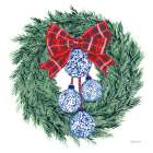 Holiday Tartan and Chinoiserie II Art Print