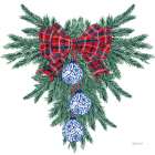 Holiday Tartan and Chinoiserie III Art Print