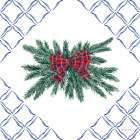 Holiday Tartan and Chinoiserie V Art Print