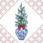 Holiday Tartan and Chinoiserie VI Art Print