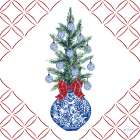 Holiday Tartan and Chinoiserie VII Art Print