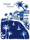French Riviera in Cobalt Art Print