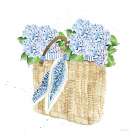 Beach Basket Hydrangea I Art Print