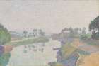 Banks of The Oise at Dawn Art Print