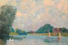 The Thames at Hampton Court Art Print
