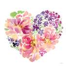 Floral Heart Petals Art Print