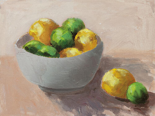 Citrus in Bowl Art Print by Carson Overstreet