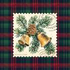 Plaid Christmas Stamp I Art Print