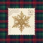 Plaid Christmas Stamp II Art Print