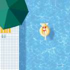 Lounging by the Pool Art Print