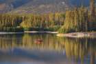 Fly Fishing on Boya Lake Art Print