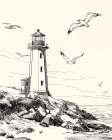 Coastal Sketch I Art Print