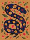 Folk Garden Snake I Modern Print