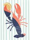 Chillin Lobster Stripes Art Print