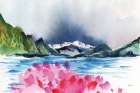 Moody Cove Art Print