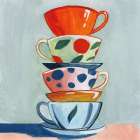 Stack of Teacups Art Print