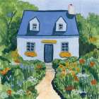 Full Bloom Cottage I Art Print