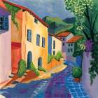 Stroll Down The Street Art Print