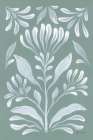 Mint Silhouette I Art Print