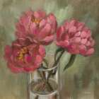 Pink Peonies Art Deco Print
