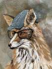 Foxy Man Hipster Art Print