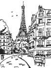 Paris Scene Sketch I Art Deco Print