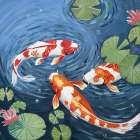 Koi Fish Art Print