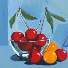 Bowl of Cherries Art Print