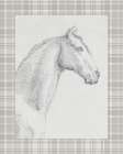 The Horse Aga Black and White v3 Art Print