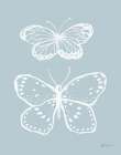 Cottage Butterflies I Art Print