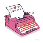 Love You I Art Print