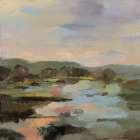 Landscape at Spring Dawn Art Print