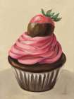 Strawberry Cupcake Art Print