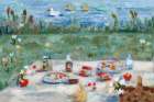 Picnic with the Ducks Art Print