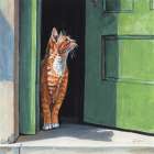 Whos at The Door Art Print