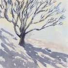Snowfall Tree Art Print