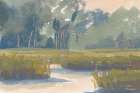 Calm Among the Reeds Art Print