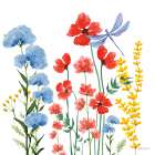 Among the Wildflowers III Art Print