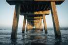 Sun Split Pier Art Print