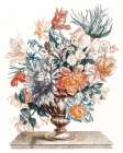 Stone Vase with Flowers I Art Print