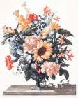 Stone Vase with Flowers II Art Print