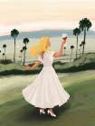 Palms and Wine Art Print