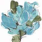 Teal Blooms IV Art Print